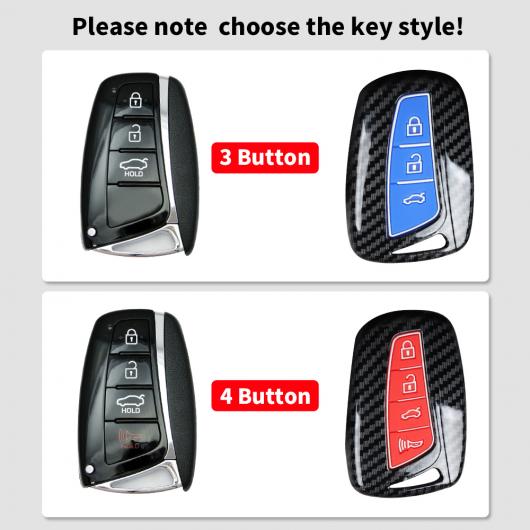 AL キー カバー ケース 適用: ヒュンダイ/現代/HYUNDAI サンタフェ DM IX35 IX45 エクウス 3ボタン ブラック〜4ボタン ブルー AL-OO-6336_4