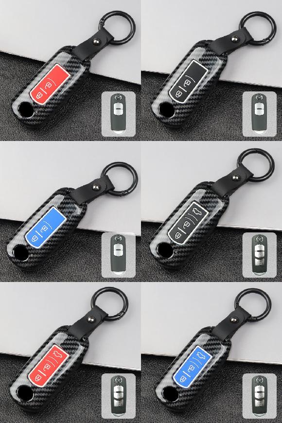 AL キー カバー ケース 適用: MAZDA2 3 6 BL BM GH GJ CX-5 CX5 KE KF CX3 CX7 CX9 MX5 2ボタン ブラック〜3ボタン ブルー AL-OO-6366の通販は 7,268円