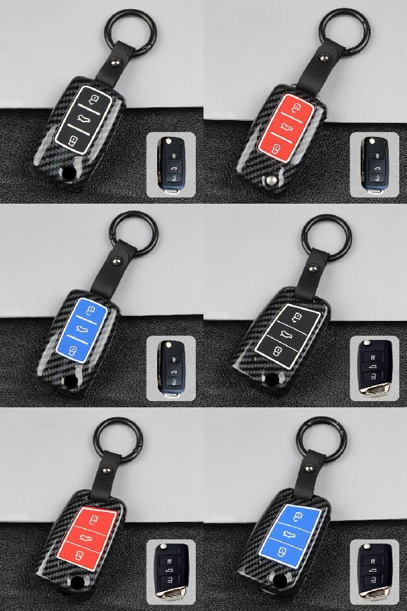 AL キーケース カバー 適用: VW フォルクスワーゲン/VOLKSWAGEN パサート ポロ ゴルフ 4 5 6 7 MK6 MK7 A ブラック〜B ブルー AL-OO-6369の通販は 8,140円