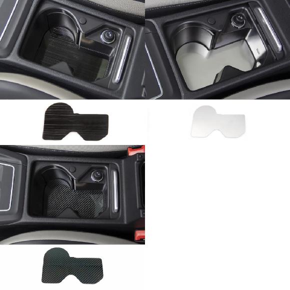 AL 適用: フォルクスワーゲン/VOLKSWAGEN VW ゴルフ 8 MK8 2020 2021 2022 ステンレス スチール 前側 カップホルダー マット ブラック〜カーボン調 AL-OO-6383 6,111円