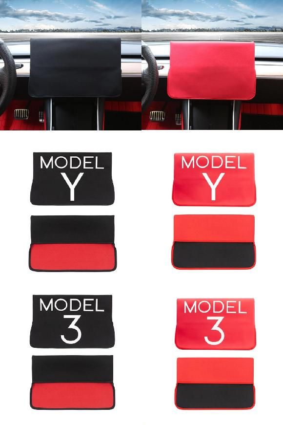 AL 適用: テスラ/TESLA モデル 3 Y 2020 2021 2022 ナビゲーション スクリーン カバー スリーブ ブラック〜モデル 3 レッド AL-OO-6447