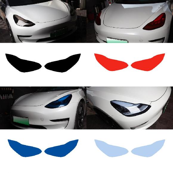 AL 適用: テスラ/TESLA モデル 3 Y 2020 2021 2022 ヘッドライト キズ防止 保護 ブラック〜スカイブルー モデル 3・モデル Y AL-OO-6458の通販は