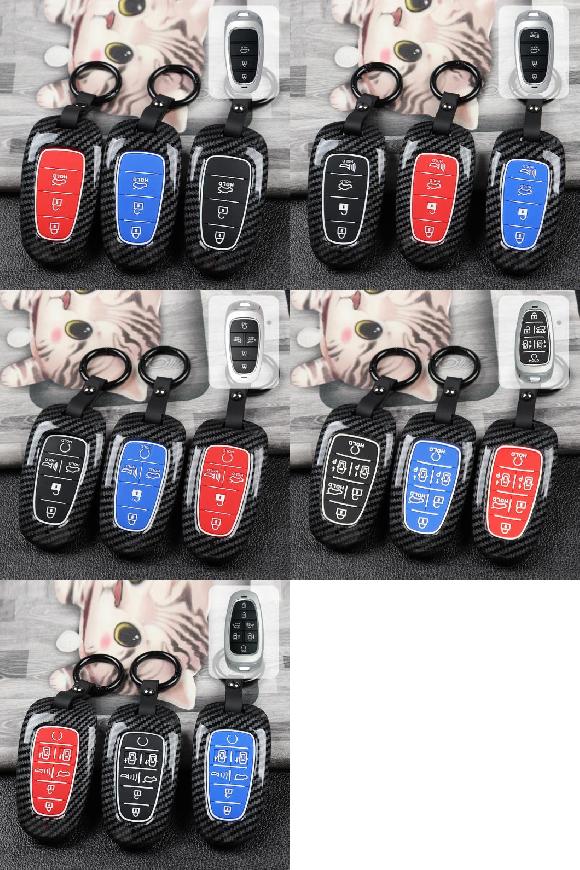 AL 適用: ヒュンダイ/現代/HYUNDAI ソラリス ソナタ ハイブリッド NEXO NX4 グランド 3ボタン〜7ボタン ブラック〜ブルー AL-OO-6475