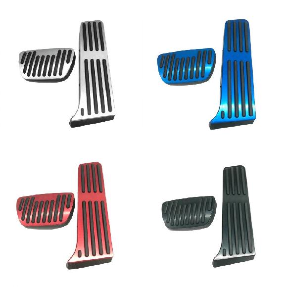 AL フット ペダル フューエル アクセル ガス ペダル ブレーキ レスト ペダル カバー 2ピース シルバー〜2ピース ブラック AL-OO-6574の通販は