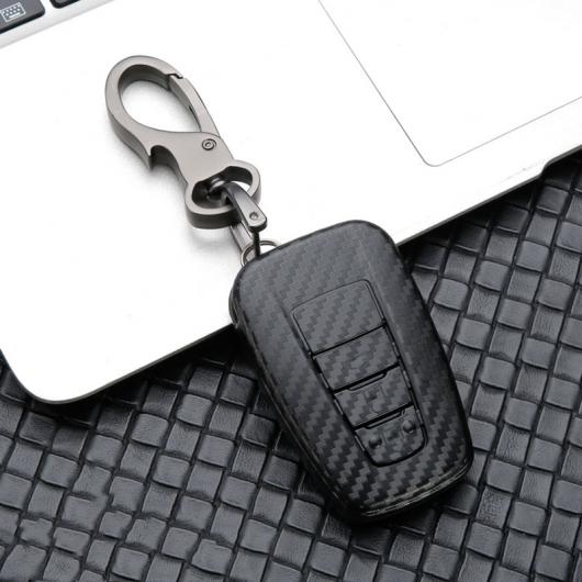 AL ABS カーボンファイバー キーケース カバー 適用: トヨタ カムリ プリウス RAV4 CHR カローラ アヴァロン ランドクルーザー タイプA〜タイプD AL-OO-6599_2
