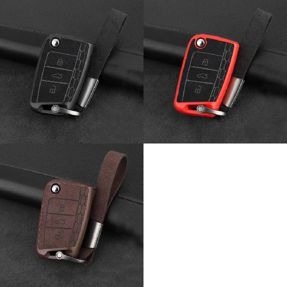 AL キーケース カバー 適用: フォルクスワーゲン/VOLKSWAGEN VW ゴルフ 7 MK7 ティグアン ポロ セアト イビサ レオン 5F FR 2 ブラック〜ブラウン AL-OO-6612の通販は 7,064円