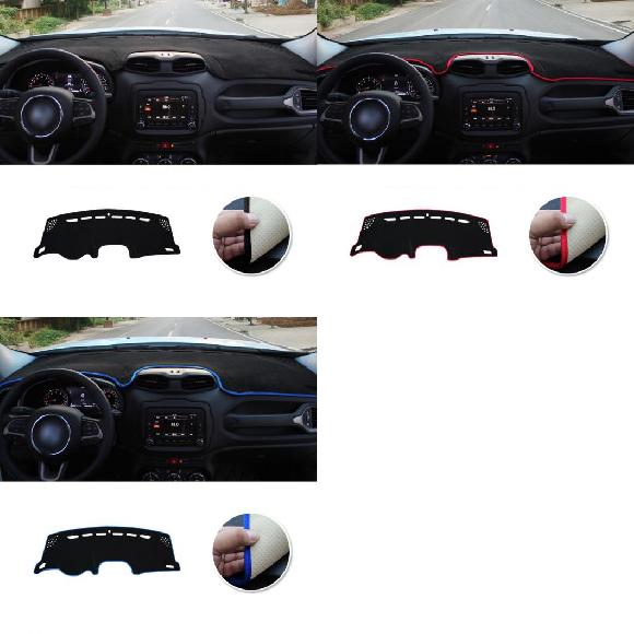 AL 適用: ジープ/JEEP レネゲード BU 2015 2016 2017 2018 2019 2020 ダッシュボード カバー ブラック サイド〜ブルー サイド AL-OO-6645の通販は 12,210円