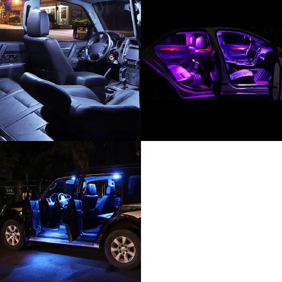 AL 6ピース エラー オート LED バルブ インテリア ドーム ライト トランク ライト リード ランプ 適用: トヨタ カローラ ホワイト〜レイクブルー AL-OO-6659の通販は