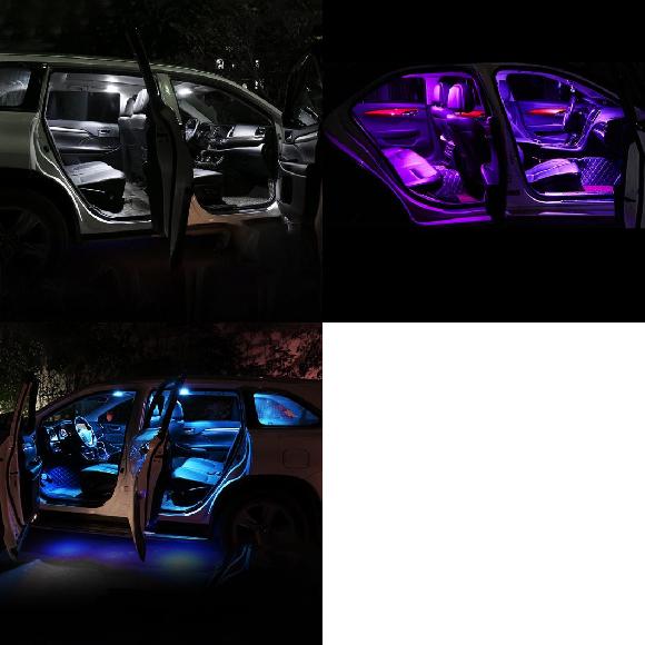 AL 10ピース エラー LED バルブ インテリア リード ランプ トランク ライト 適用: 起亜 K5 オプティマ 2011 2012 2013 2014 ホワイト〜レイクブルー AL-OO-6687