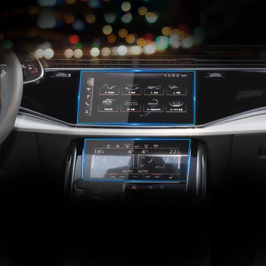 AL 適用: アウディ/AUDI Q8 2018 2019 2020 2021 強化ガラス ナビゲーション スクリーン プロテクター フィルム バック HD AL-OO-6733_3