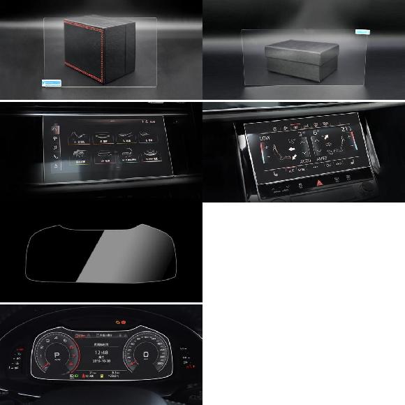 AL 適用: アウディ/AUDI Q8 2018 2019 2020 2021 強化ガラス ナビゲーション ナビゲーション HD〜ダッシュボード HD AL-OO-6733