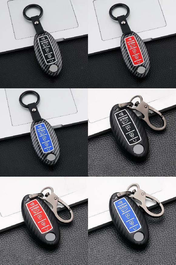 AL カーボンファイバー+シリコン キー カバー ケース 適用: 日産 アルティマ A カーボン ブラック〜B カーボン ブルー AL-OO-6811 5,921円
