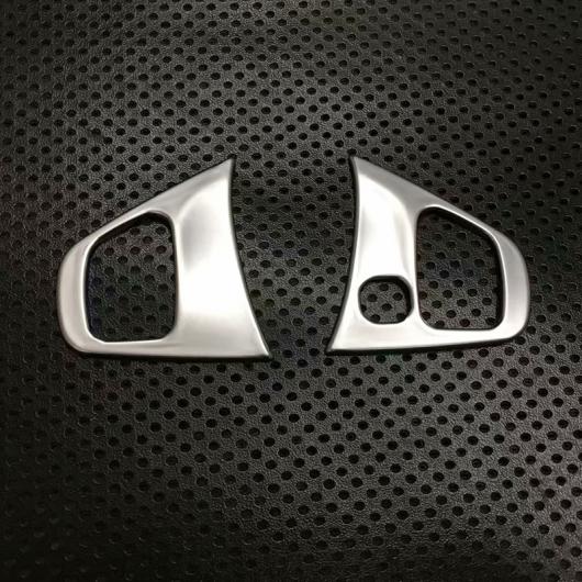 適用: オペル/OPEL ヴィヴァーロ 2015 2016 2017 ABS クローム ステアリング ホイール ボタン フレーム カバー トリム ステッカー インテリア シルバー・クローム ミラー AL-OO-6871 AL_2