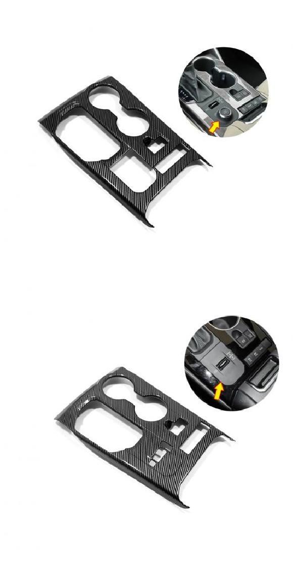 カーボンファイバー アクセサリー 適用: トヨタ ハイランダー 2020 20121 2022 ギア シフト ノブ フレーム パネル カバー トリム ステッカー-スタイリング 1 ピース タイプA・タイプB AL-OO-7162 AL