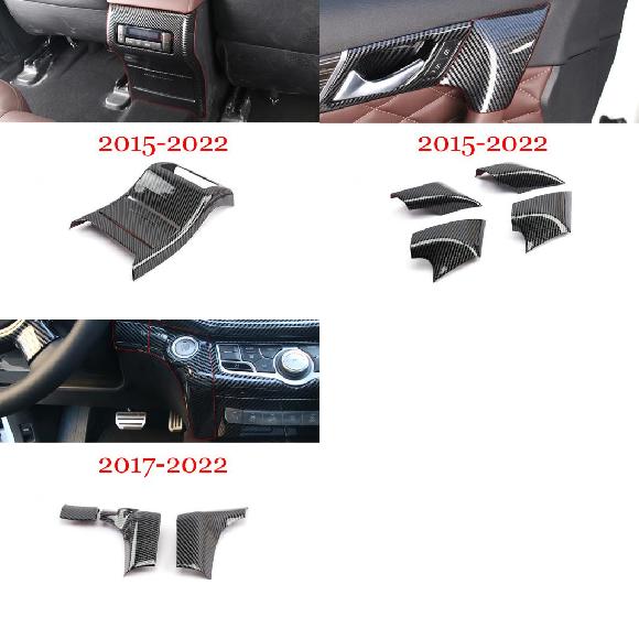 カーボン インテリア キット 適用: GWM 長城汽車 ハヴァル H9 2015-2022 ウインドウ リフト ステアリング ホイール 通気口 ヘッド ランプ ボタン 2015-2022 F〜2017-2022 B AL-OO-7276 AL
