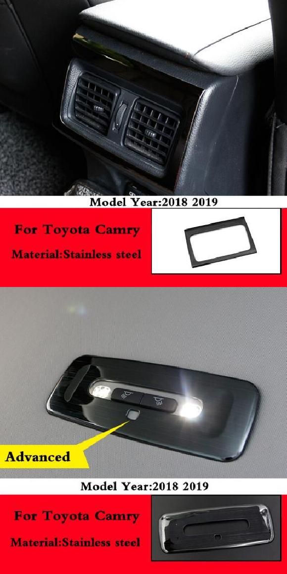 ステンレス スチール ヘッドライト アジャスター ノブ スイッチ カバー トリム インテリア 適用: トヨタ カムリ XV70 2018 2019 2020 アクセサリー リア 通気口・リア リード AL-OO-7332 AL