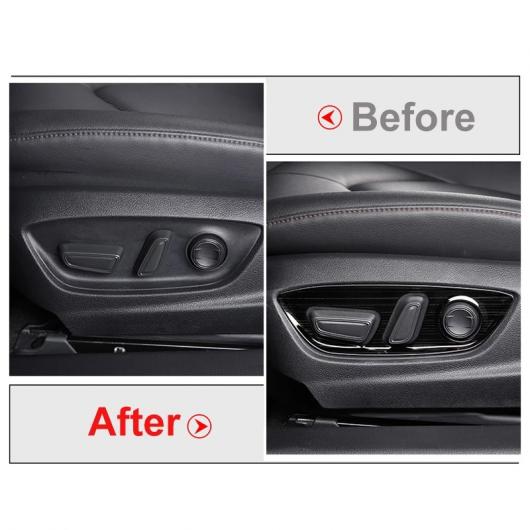 適用: トヨタ カムリ 2018 2019 助手席 シート アジャスター 調整 スイッチ ボタン パネル カバー トリム 装飾 ステッカー ステンレス スチール ブラック 1〜ブルー 2 AL-OO-7364 AL_3