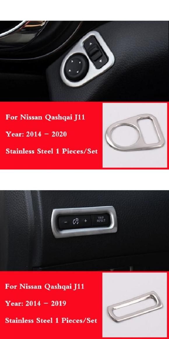 AL 適用: 日産 キャシュカイ J11 2014 2019 ステンレス スチール インテリア ステッカー ウインドウ リフト スイッチ H・J AL-OO-7388