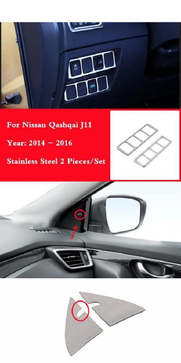 AL 2015 2016 2017 2018-2020 インナー ドア ハンドル ボウル カバー トリム ステンレス スチール 適用: 日産 D・L AL-OO-7389