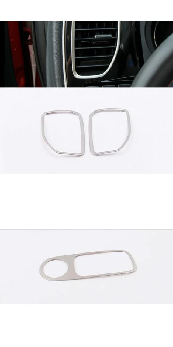 適用: 三菱 アウトランダー 2014-2016 ステンレス ドア ウインドウ ガラス リフト コントロール スイッチ パネル 装飾 カバー トリム フロント 通気口・ギア ボックス 2 AL-OO-7439 AL