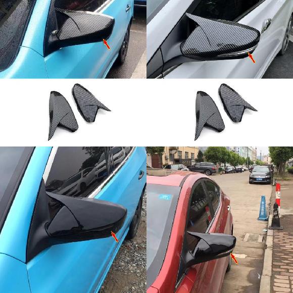 ABS カーボン/ブラック/レッド サイド ドア バックミラー チューニング ミラー ステッカー カバー トリム 適用: ヒュンダイ/現代/HYUNDAI エラントラ カーボン 1〜ブラック 3 AL-OO-7507 ALの通販は