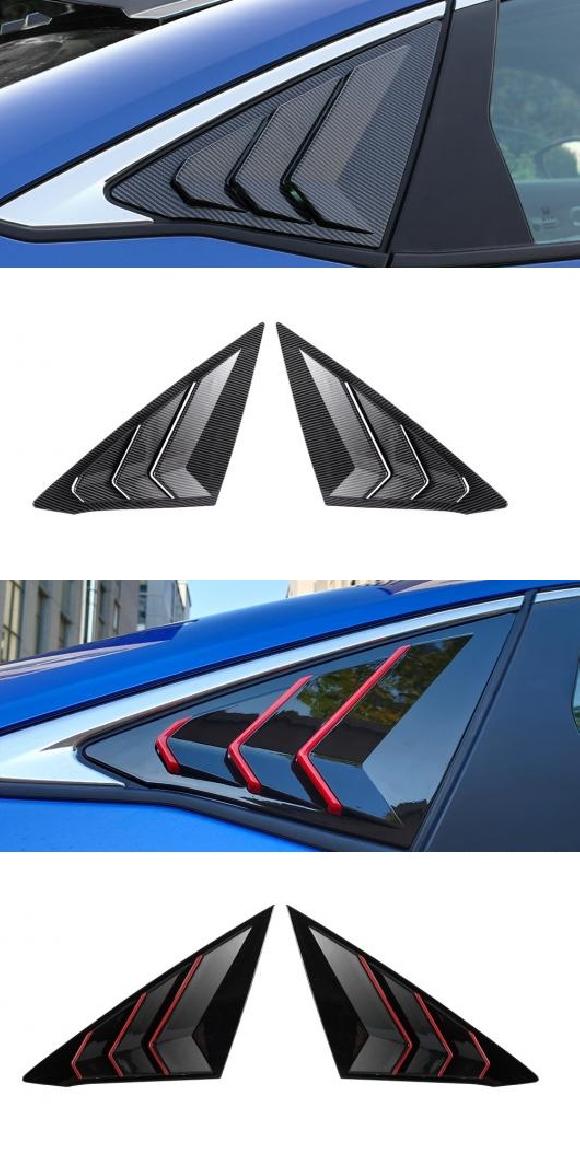 適用: ホンダ シビック 2022 11世代 リア ウインドウ ルーバー シャッター ブラインド カバー トリム エクステリア アクセサリー カーボン調・レッド×ブラック AL-OO-7595 AL 15,350円