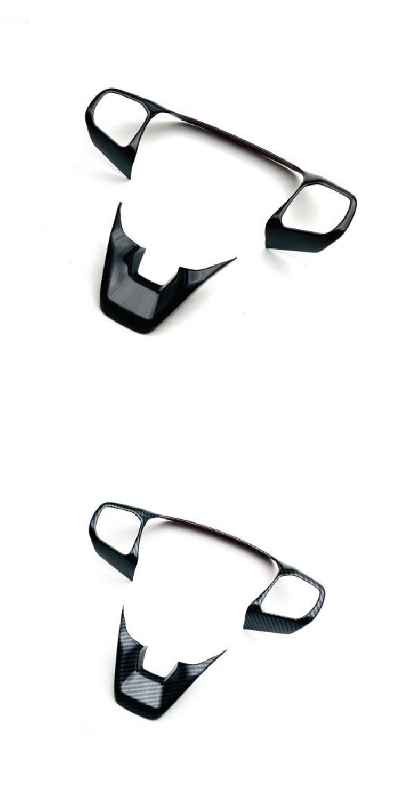 インテリア アクセサリー ステアリング ホイール 装飾 トリム ステッカー 適用: 2021 2022 フォード/FORD ブロンコ ピアノ ブラック・カーボン ABS AL-OO-7602 ALの通販は