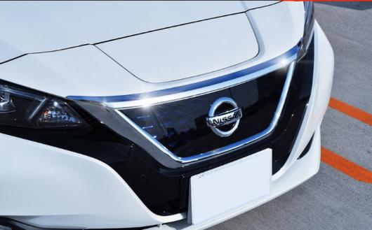 ABS クローム フロント グリル フード エンジン カバー トリム ステッカー 適用: 日産 リーフ ZE1 2017 2018 2019 アクセサリー AL-OO-7669 AL