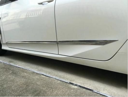 適用: トヨタ プリウス プライム PHV 2017 2018 2019 ABS クローム サイド ボディ モールディング トリム カバー トリム 4ピース アクセサリー AL-OO-7671 AL