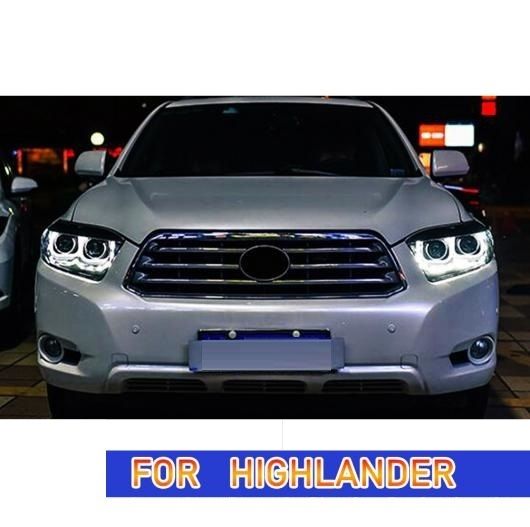 ヘッド ランプ 適用: トヨタ ハイランダー LED ヘッドライト 2009-2011 ヘッドライト DRL ウインカー ハイ ビーム エンジェル アイ プロジェクター レンズ キセノン・LED AL-OO-7962 AL_5