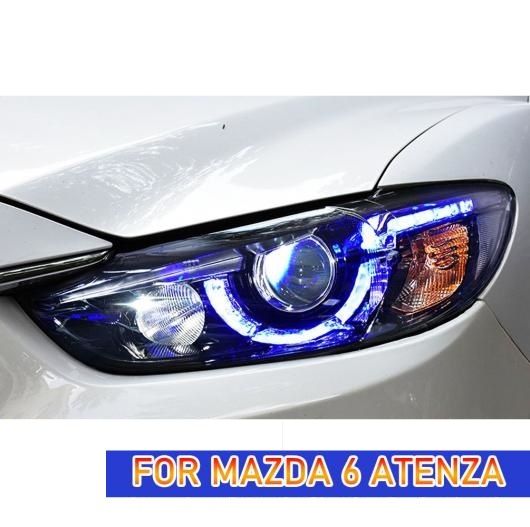 ヘッド ランプ 適用: MAZDA6 アテンザ LED ヘッドライト 2013-2016 ヘッドライト アテンザ DRL ウインカー ハイ ビーム エンジェル アイ キセノン バルブ・LED バルブ AL-OO-7988 AL_2