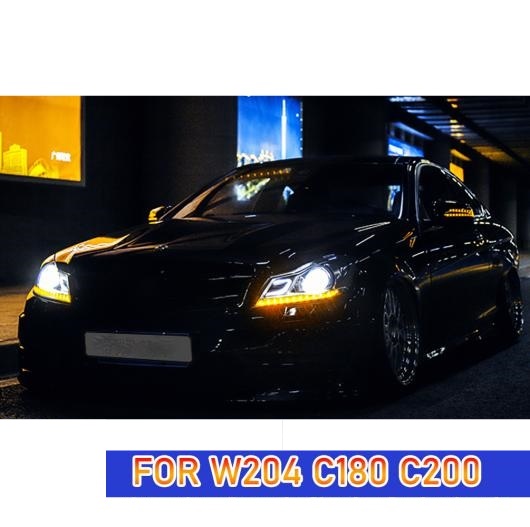 ベンツ　W204用　ヘッドライト（ブラック・LED) Mercedes-Benz LED ヘッドライト ヘッドランプ Cクラス W204