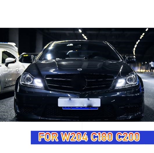 ベンツ　W204用　ヘッドライト（ブラック・LED) LEDデイタイムランニングライトヘッドライトベンツCクラスW204