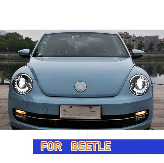 ヘッド ランプ 適用: VW ビートル LED ヘッドライト 2013-2021 ヘッドライト ビートル DRL ウインカー ハイ ビーム エンジェル アイ プロジェクター レンズ ヘッドライト オール LED AL-OO-8040 AL_3