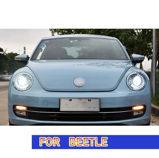 ヘッド ランプ 適用: VW ビートル LED ヘッドライト 2013-2021 ヘッドライト ビートル DRL ウインカー ハイ ビーム エンジェル アイ プロジェクター レンズ ヘッドライト オール LED AL-OO-8040 AL_5