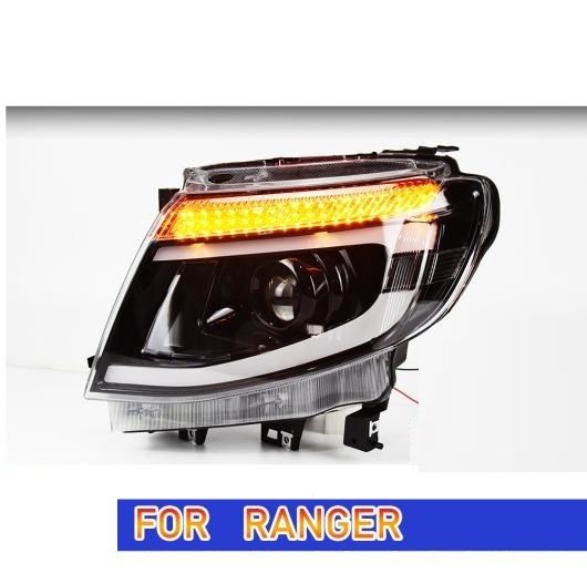 ヘッド ランプ 適用: フォード/FORD レンジャー LED ヘッドライト 2012-2014 ヘッドライト レンジャー T6 DRL ウインカー ハイ ビーム エンジェル アイ バルブなし インサイド AL-OO-8046 AL_4