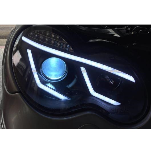 適用: メルセデス・ベンツ 2000-2007 W203 C63 C200 C230 C280 C300 LED エンジェルアイ LED ヘッド ライト フロント ランプ DRL デイタイム LED ロー ビーム AL-OO-8279 AL