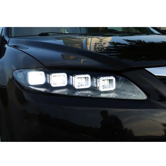 ヘッド ランプ 適用: MAZDA6 ヘッドライト 2004-2012 MAZDA6 オール LED ヘッドライト LED DRL ダイナミック シグナル エンジェル アイ アクセサリー オール LED AL-OO-8299 AL
