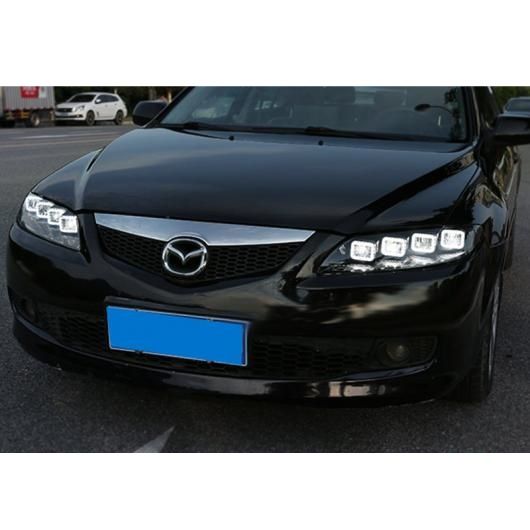 ヘッド ランプ 適用: MAZDA6 ヘッドライト 2004-2012 MAZDA6 オール LED ヘッドライト LED DRL ダイナミック シグナル エンジェル アイ アクセサリー オール LED AL-OO-8299 AL_3