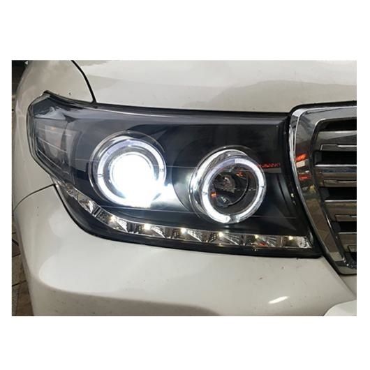適用: トヨタ 2007-2015 ランドクルーザー LED ヘッドライト LED DRL HID ヘッド ランプ エンジェル アイ キセノン ビーム ヘッドライト ロー ビームバルブなし AL-OO-8302 AL