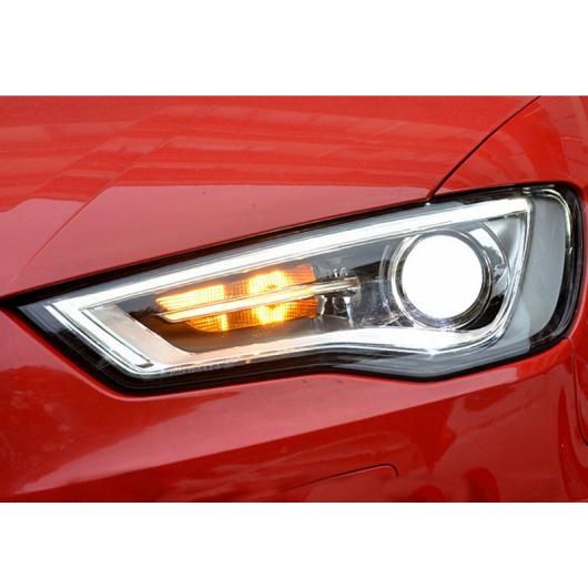 適用: アウディ/AUDI A3 ヘッドライト 2014-2016 A3 ヘッド ランプ LED DRL フロント バイキセノン レンズ ダブル ビーム HID キット 4300K〜6000K AL-OO-8330 AL