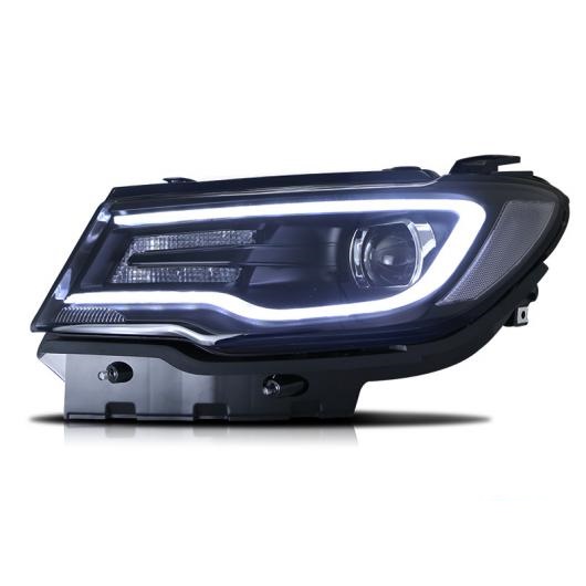 ヘッドライト 適用: ジープ/JEEP コンパス ヘッドライト 2017 2018 2019 コンパス ヘッド ランプ ダブル レンズ バイキセノン HID ハイ ロー ビーム バルブなし〜6000K AL-OO-8339 AL_3