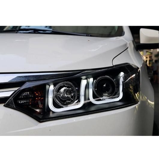 ヘッド ランプ 適用: トヨタ ヤリス ヴィッツ ヘッドライト 2014-2016 ヤリス ヴィッツ L LED ヘッドライト LED DRL HID バイキセノン ロー ビームバルブなし AL-OO-8427 AL_1