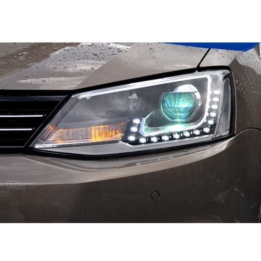 適用: VW ジェッタ ヘッドライト 2012-2015 ジェッタ LED ヘッドライト ヘッド ランプ LED DRL プロジェクター ヘッドライト H7 HID バイキセノン レンズ 6000K オール LED AL-OO-8458 ALの通販は