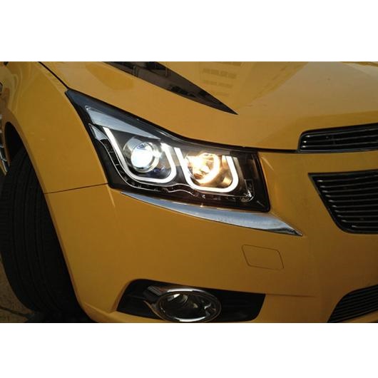 適用: クルーズ 2009 2010 2011-2014 ヘッドライト エンジェル アイ LED DRL レンズ ダブル ビーム H7 HID キセノン ロー ビームバルブなし AL-OO-8474 AL
