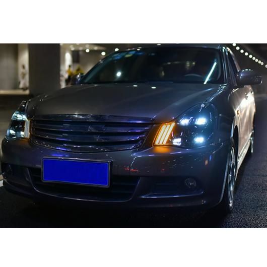 適用: シルフ ヘッドライト 2007-2011 セントラ LED ヘッドライト LED DRL BI LED レンズ ハイ ロー ビーム パーキング オール LED AL-OO-8490 AL