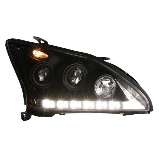 適用: 2004-2009 レクサス RX330 RX350 LED ヘッド ライト ヘッドランプ クローム ハウジング イエロー リフレクター SN ロー ビームバルブなし AL-OO-8493 ALの通販は