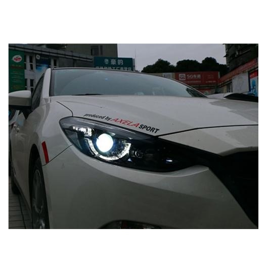 ヘッド ランプ ケース 適用: MAZDA3 MAZDA3 アクセラ ヘッドライト 2014 2015 2016 LED ヘッドライト DRL レンズ ダブル ビーム H7 バイキセノン HID ロー ビームバルブなし AL-OO-8547 AL