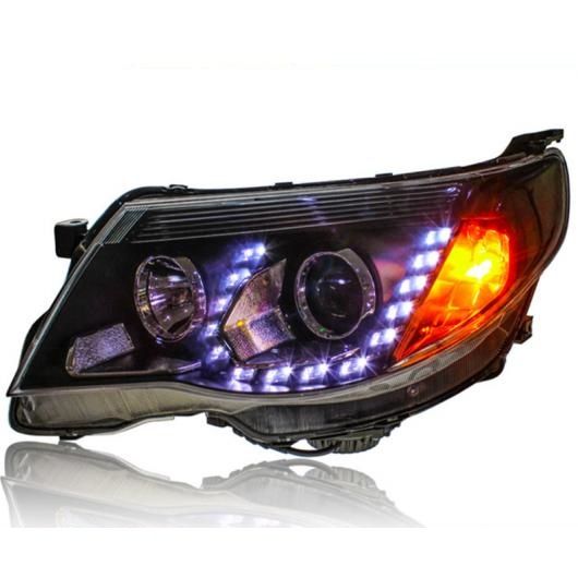 適用: フォレスター LED ヘッドライト 2008-2012 バイキセノン ヘッドライト DRL レンズ ダブル ビーム H7 HID パーツ 4300K〜8000K AL-OO-8644 AL