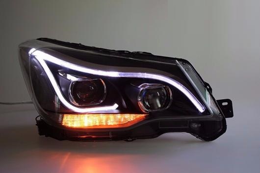 ヘッド ランプ 適用: スバル フォレスター ヘッドライト 2013-2016 LED ヘッドライト DRL H7 D2H HID オプション エンジェル アイ バイキセノン ビーム 4300K〜8000K AL-OO-8689 AL_2